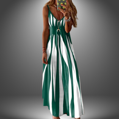 Eastwood and Bloom™ | Aria – Sleeveless Stripe Maxi Dress