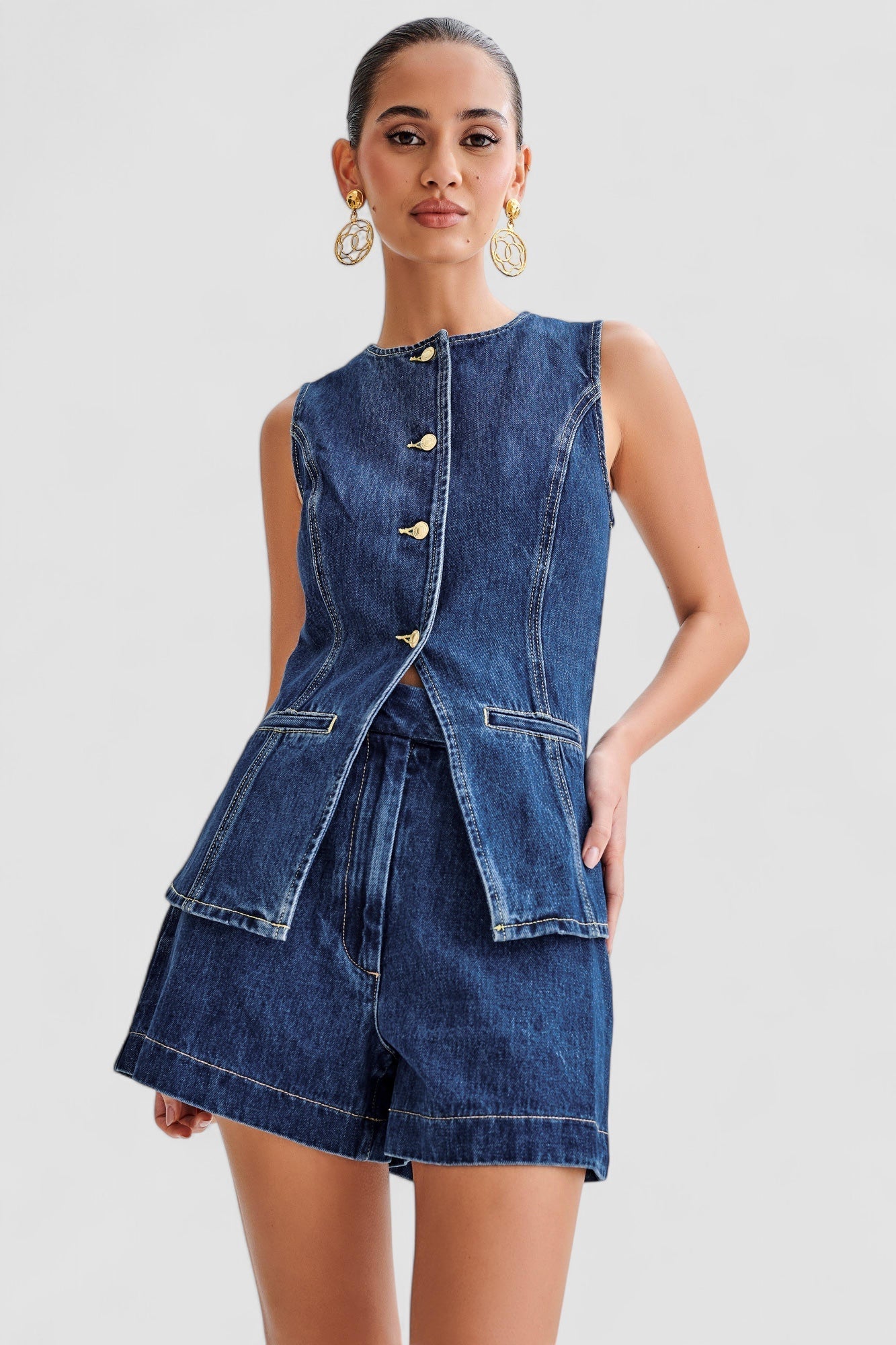 Eastwood and Bloom™ | Trendy Denim Set with Buttons