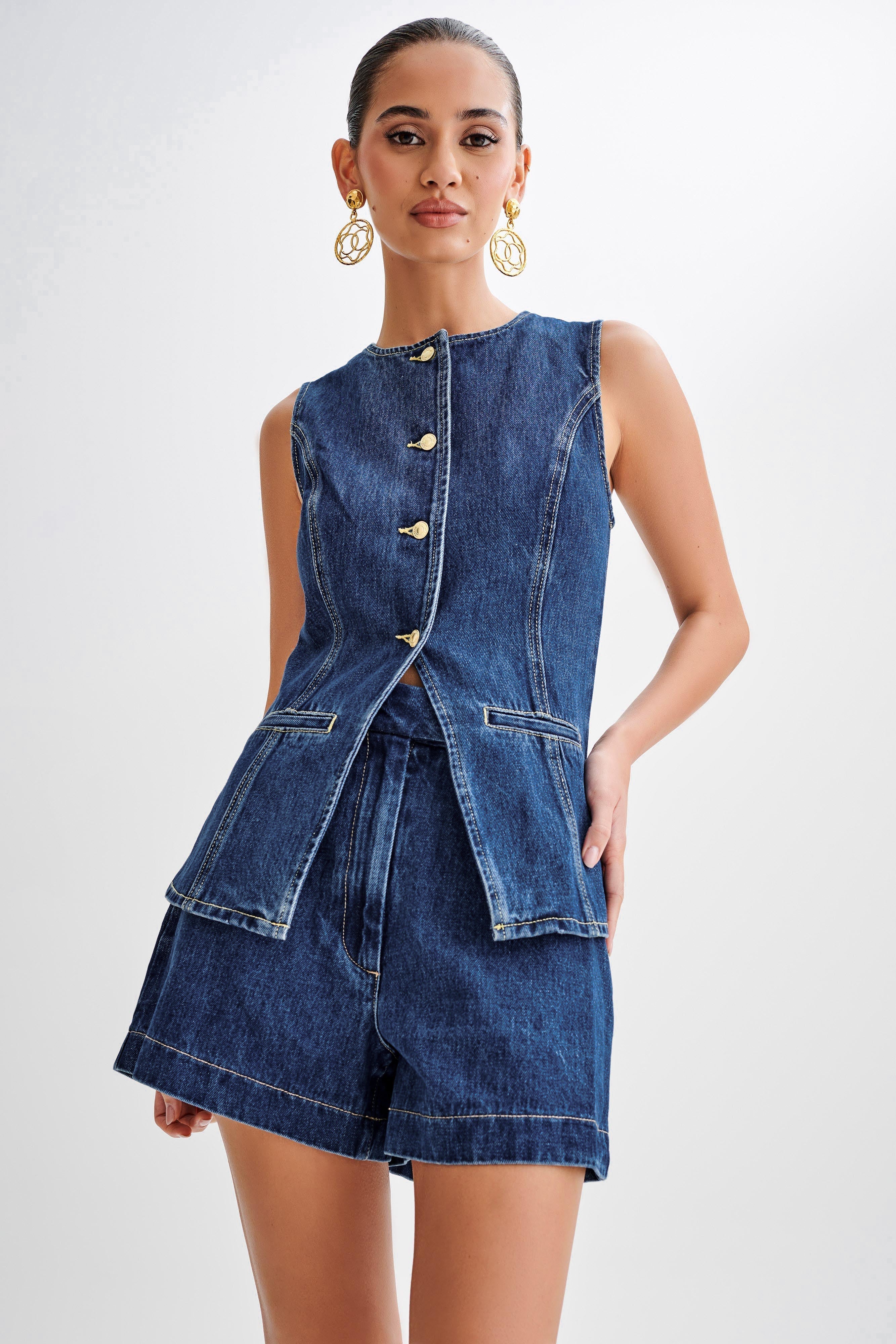 Eastwood and Bloom™ | Trendy Denim Set with Buttons