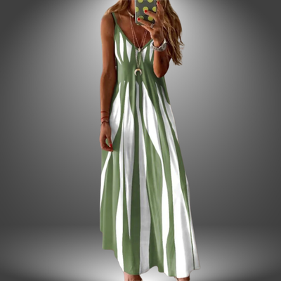 Eastwood and Bloom™ | Aria – Sleeveless Stripe Maxi Dress