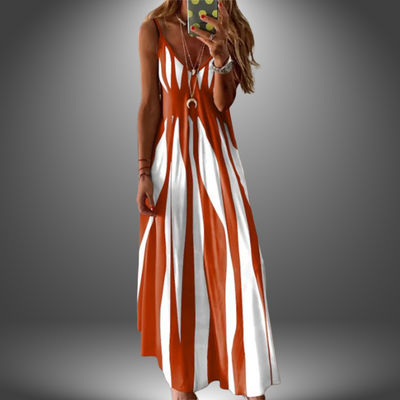 Eastwood and Bloom™ | Aria – Sleeveless Stripe Maxi Dress