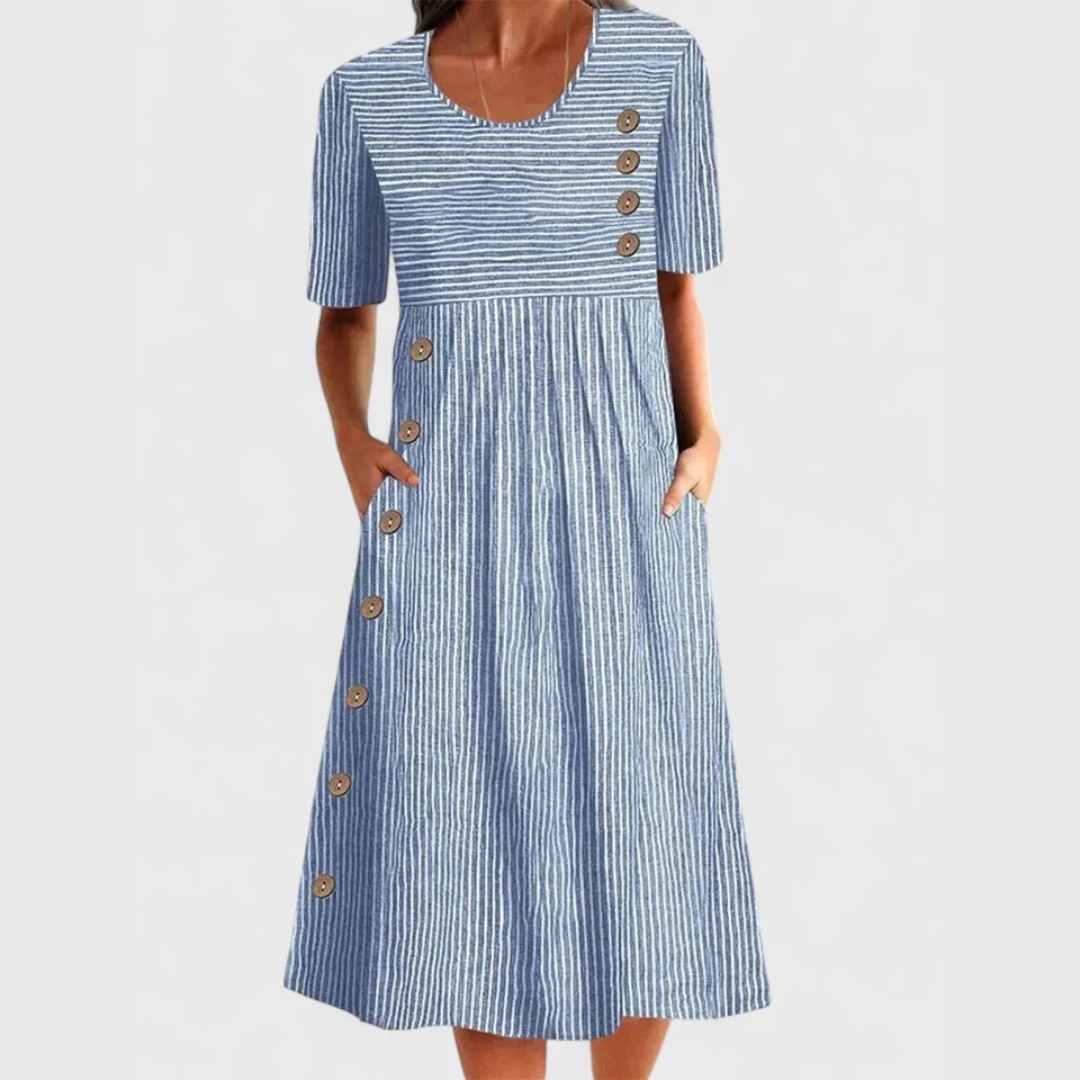 Eastwood and Bloom™ | Celine – Striped Midi Dress
