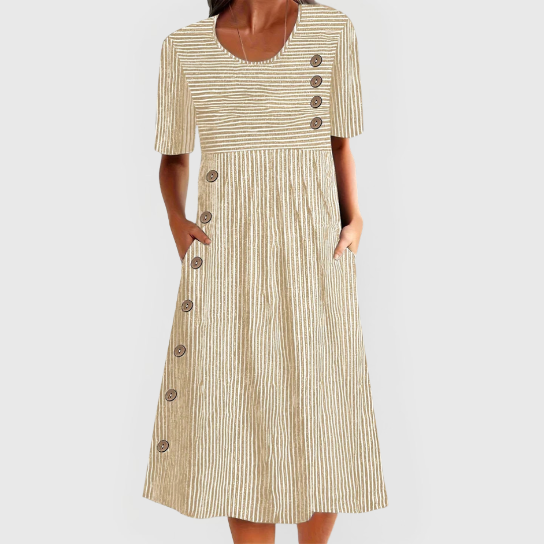 Eastwood and Bloom™ | Celine – Striped Midi Dress