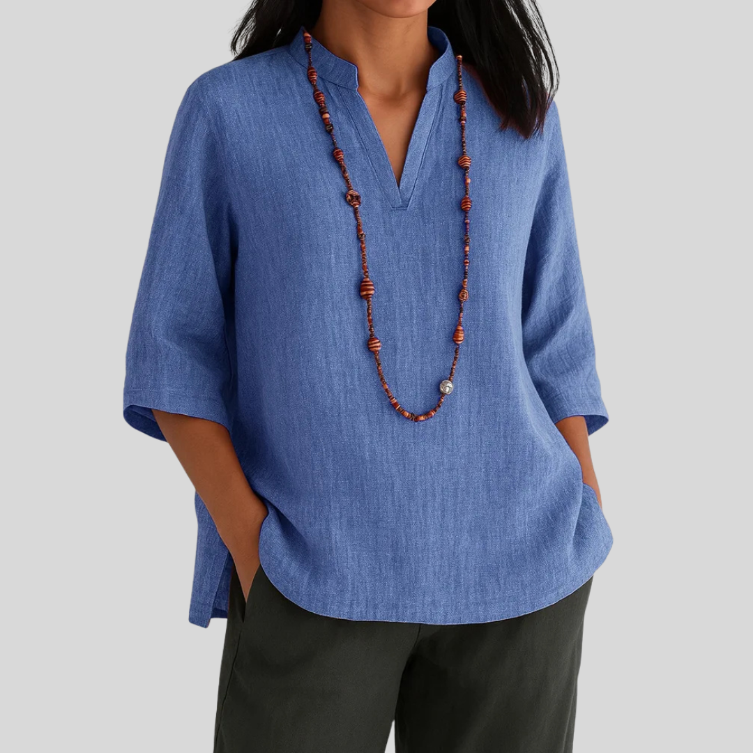 Eastwood and Bloom™ | Elin – Tunic Top in Soft Linen Blend
