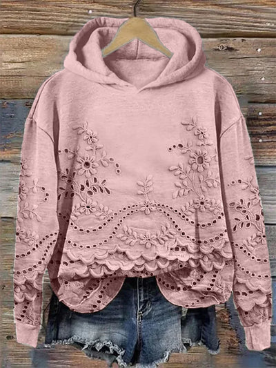 Eastwood and Bloom™ | Amélie – Floral Textured Hoodie