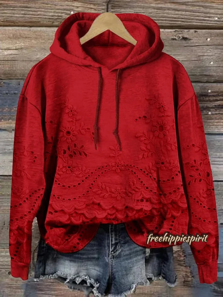 Eastwood and Bloom™ | Amélie – Floral Textured Hoodie