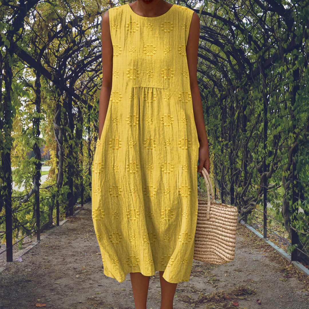 Eastwood and Bloom™ | Aikaterini – Elegant Sleeveless Dress with Pockets