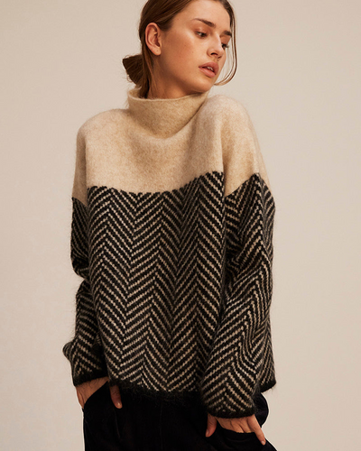 Eastwood and Bloom™ | Clementine – Relaxed Patterned Sweater