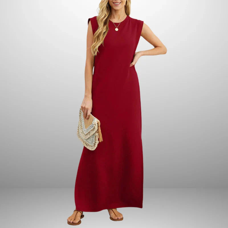 Eastwood and Bloom™ | Long Dress in Flowing Anti-Wrinkle Fabric
