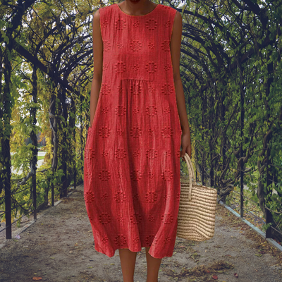Eastwood and Bloom™ | Aikaterini – Elegant Sleeveless Dress with Pockets