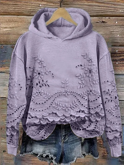 Eastwood and Bloom™ | Amélie – Floral Textured Hoodie
