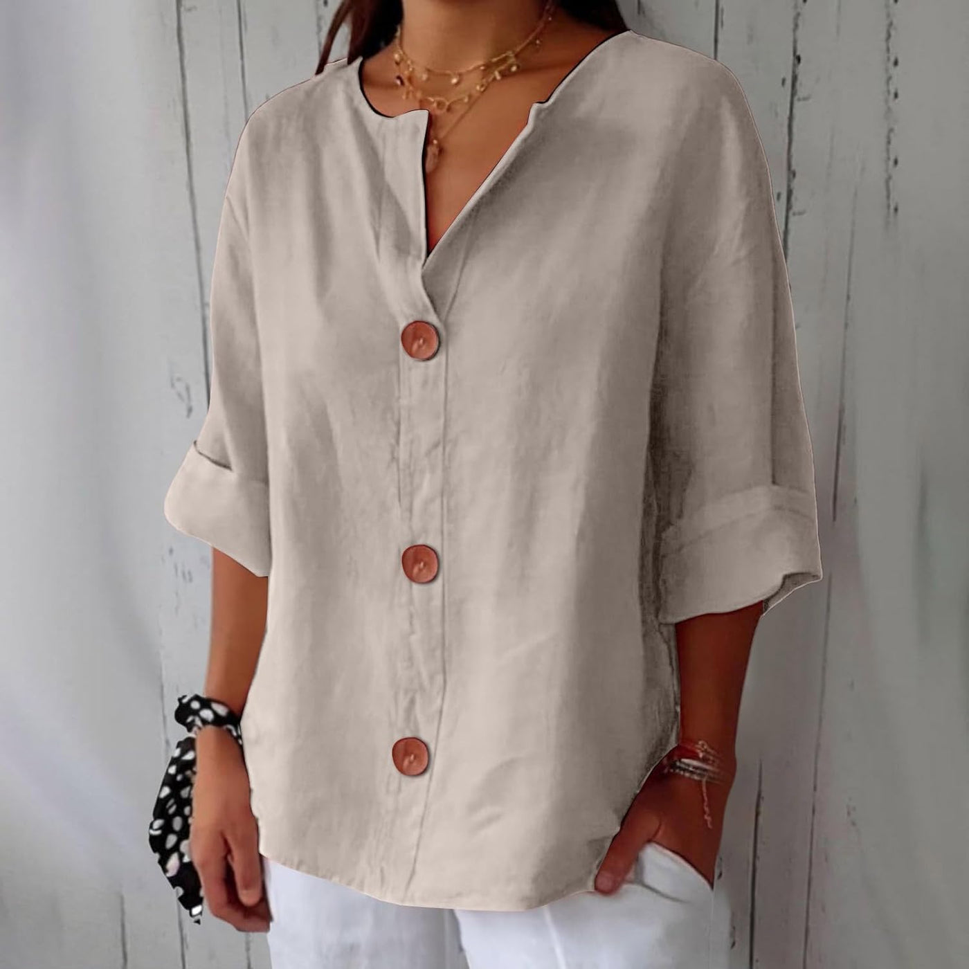 Eastwood and Bloom™ | Relaxed Linen Blouse for Timeless Elegance