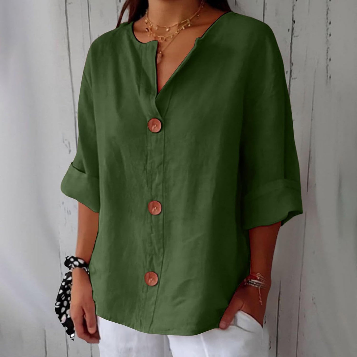 Eastwood and Bloom™ | Relaxed Linen Blouse for Timeless Elegance