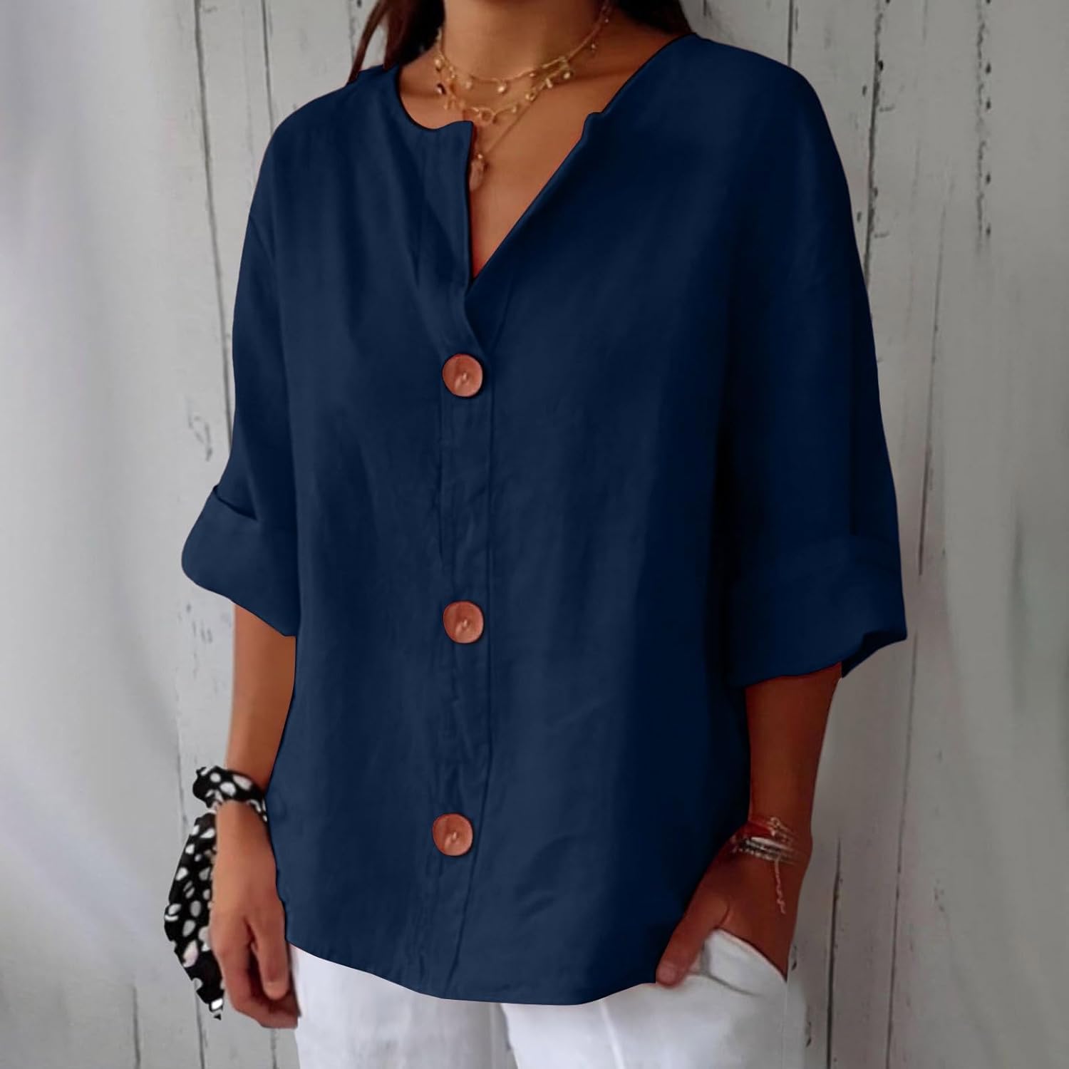 Eastwood and Bloom™ | Relaxed Linen Blouse for Timeless Elegance