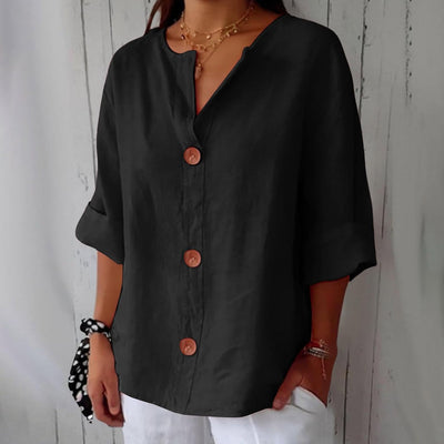 Eastwood and Bloom™ | Relaxed Linen Blouse for Timeless Elegance