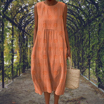 Eastwood and Bloom™ | Aikaterini – Elegant Sleeveless Dress with Pockets