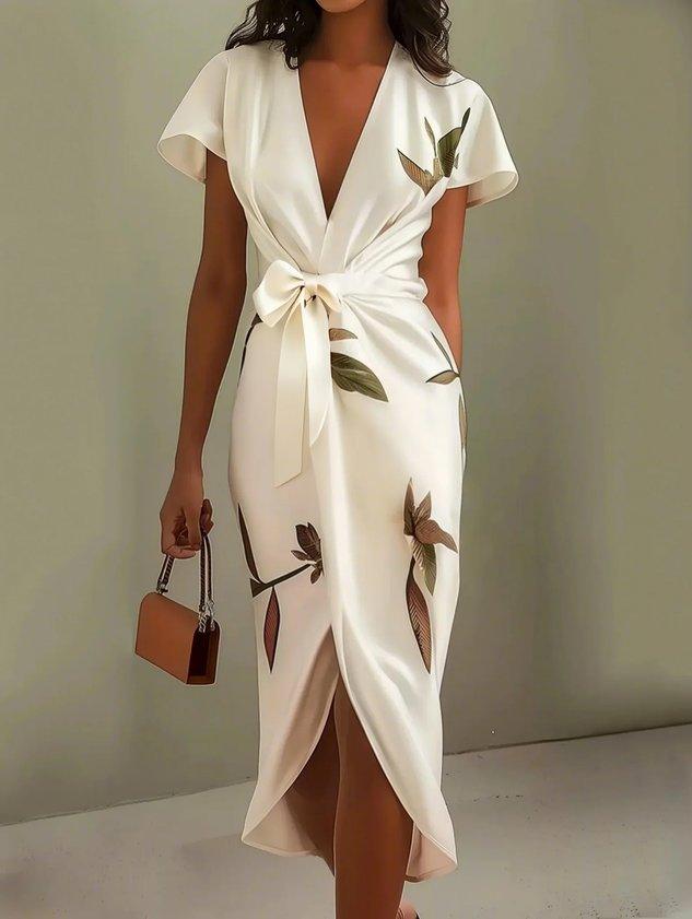Eastwood and Bloom™ | Nephele – Draped Tie-Waist Dress