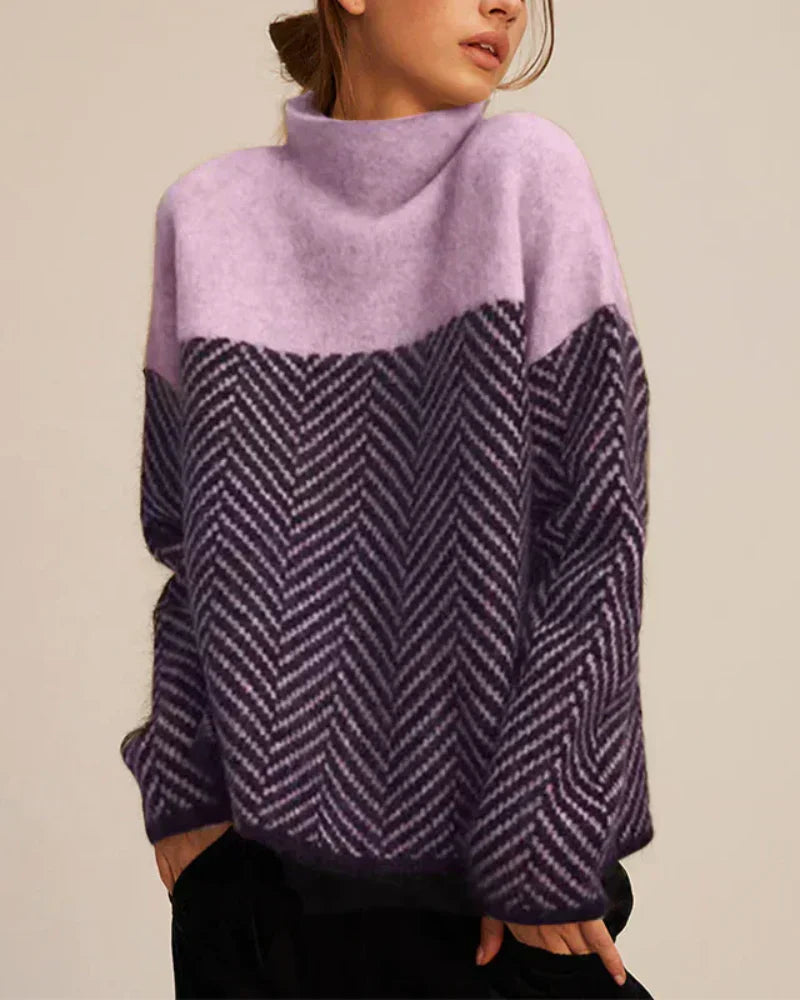 Eastwood and Bloom™ | Clementine – Relaxed Patterned Sweater
