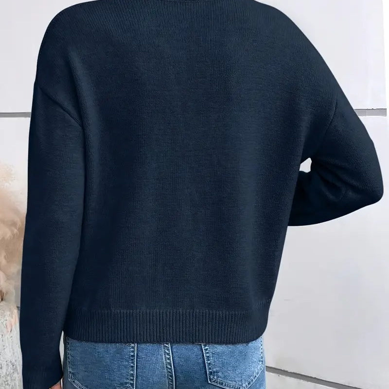 Eastwood and Bloom™ | Rowena – Soft Knit with Lace-Trimmed V-Neck