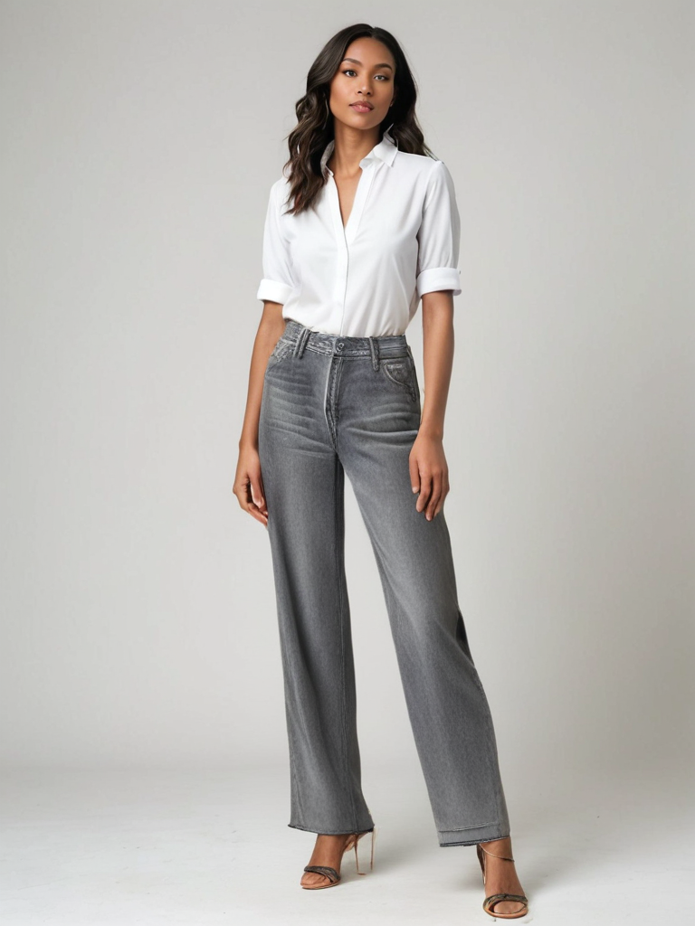 Eastwood and Bloom™ | Gray Flared Jeans