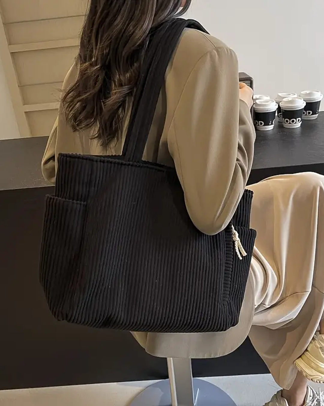 Eastwood and Bloom™ | Tilda – Ribbed Tote Bag
