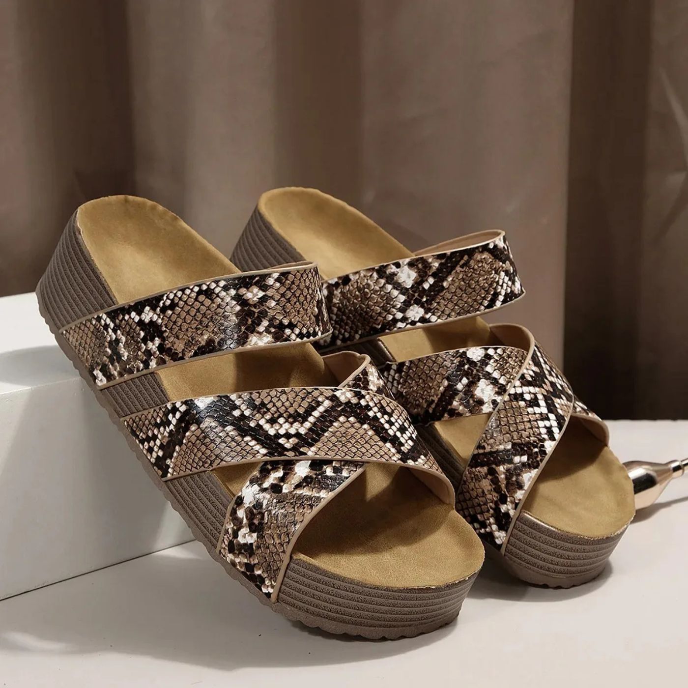 Eastwood and Bloom™ | Abigail – Orthopedic Leather Strap Sandals