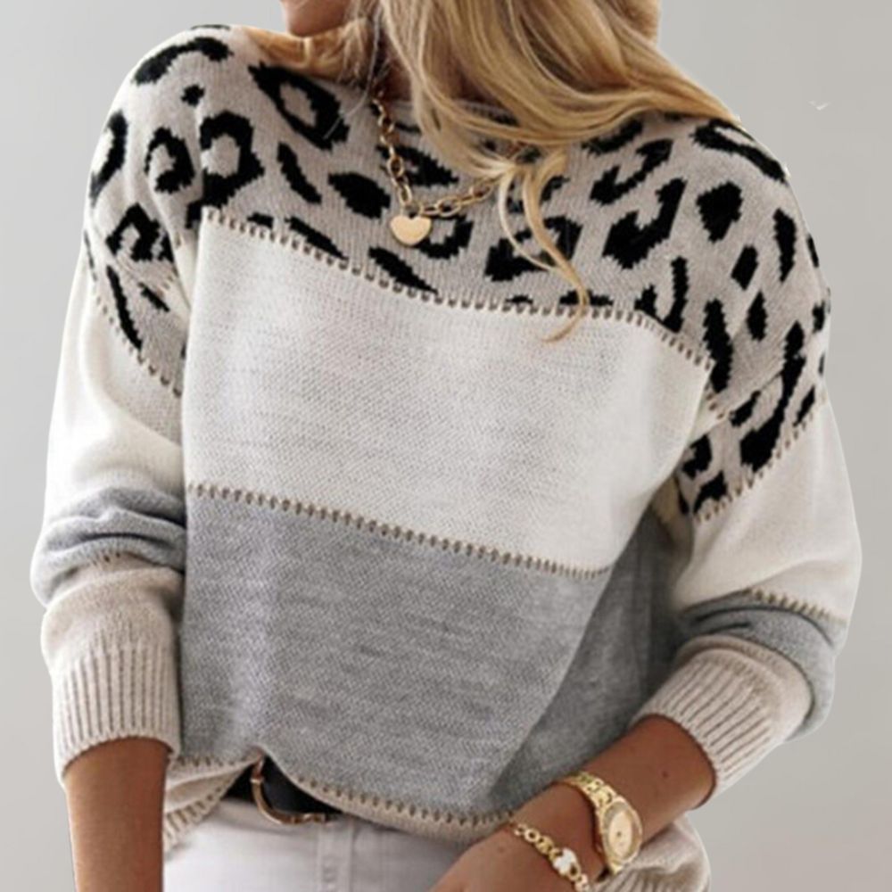 Eastwood and Bloom™ | Charlene – Leopard Print Casual Sweater