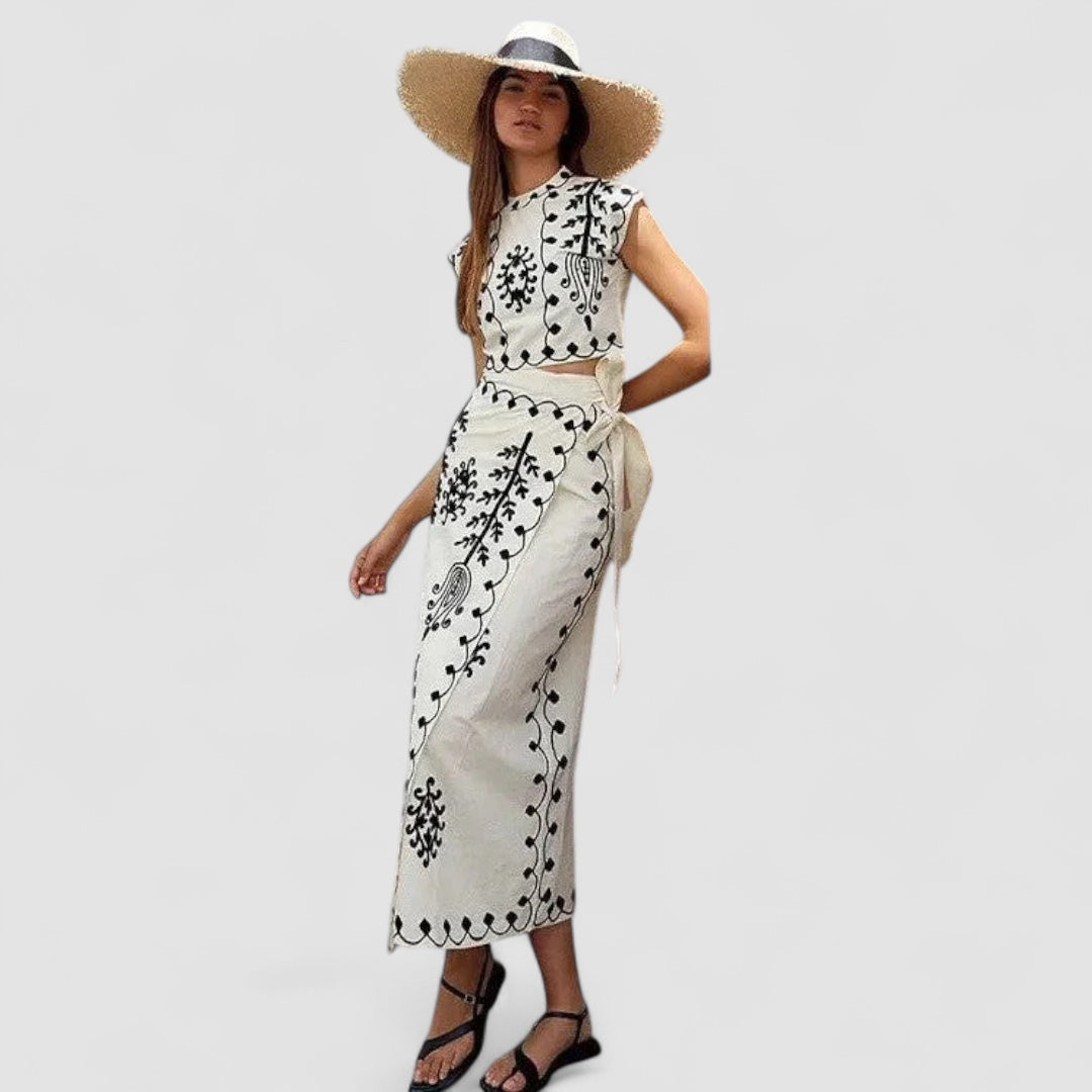 Eastwood and Bloom™ | Camilla - Printed Top and Skirt