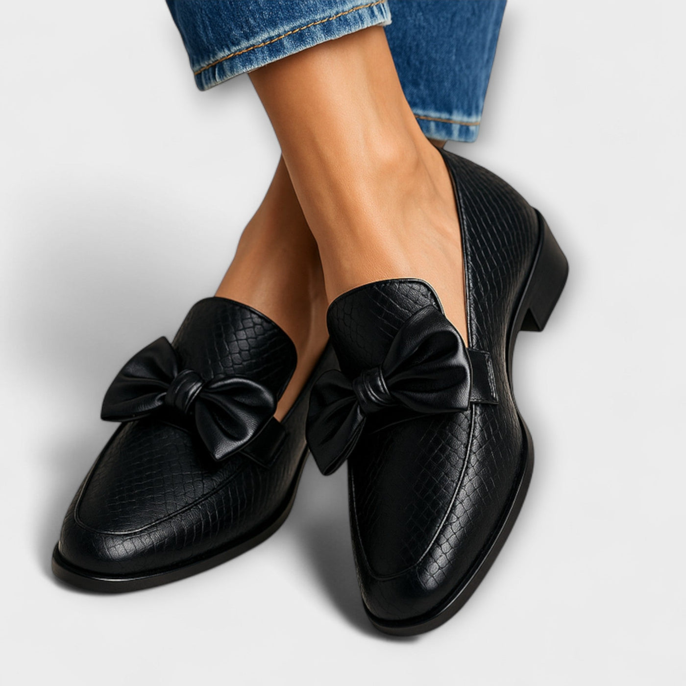 Eastwood and Bloom™ | Claudia Chic Bow-Embellished Slip-On Shoes