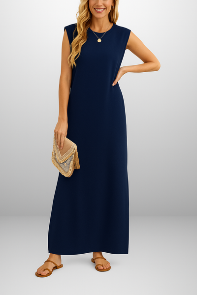 Eastwood and Bloom™ | Long Dress in Flowing Anti-Wrinkle Fabric