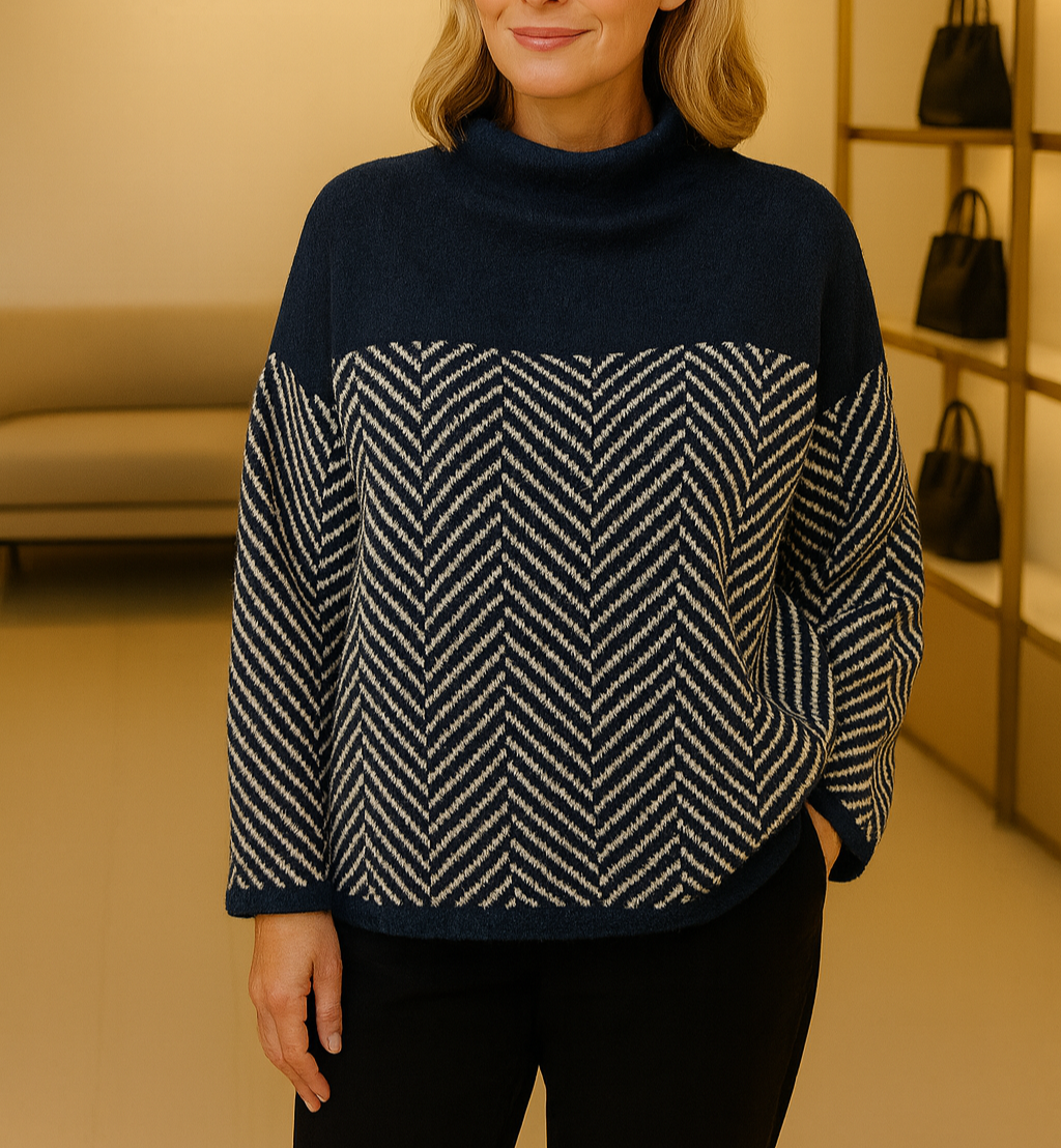 Eastwood and Bloom™ | Clementine – Relaxed Patterned Sweater