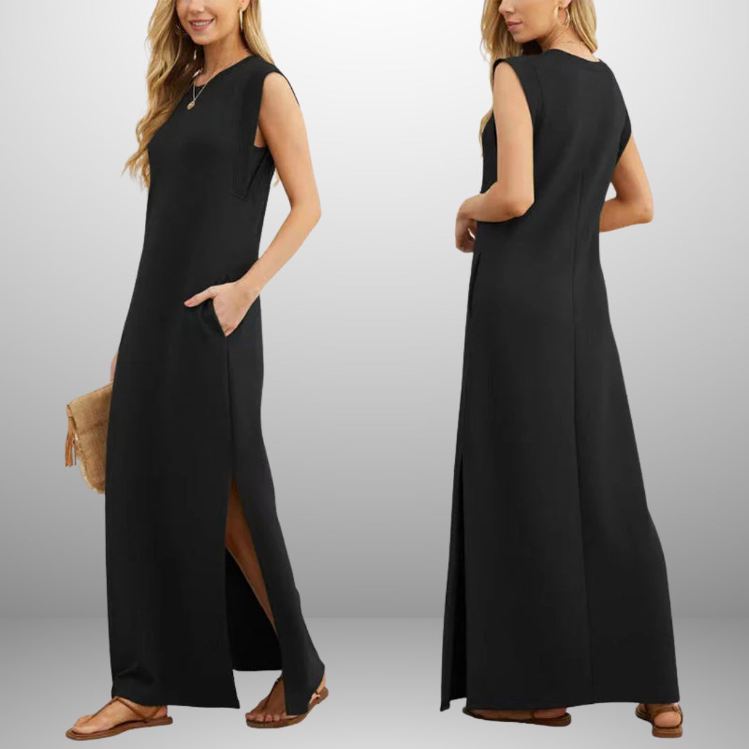 Eastwood and Bloom™ | Emma - Long Flowing Wrinkle-Free Dress
