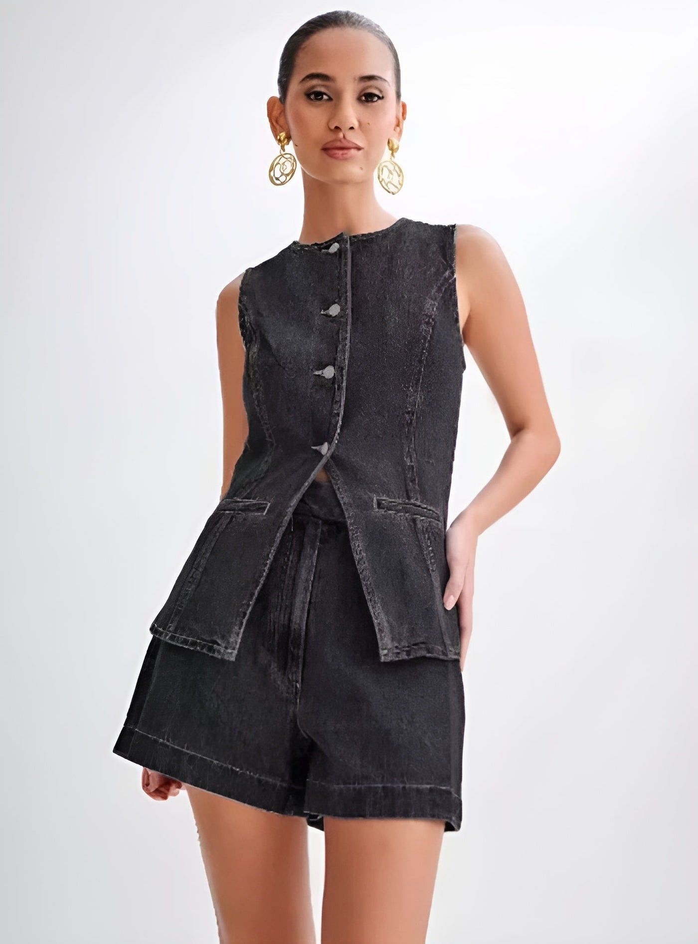 Eastwood and Bloom™ | Trendy Denim Set with Buttons