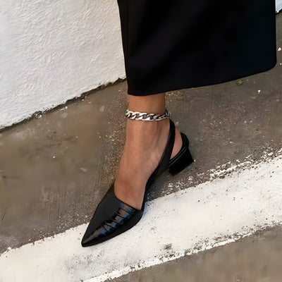 Eastwood and Bloom™ | Elvira - Chic Slingback Shoe with Low Heel