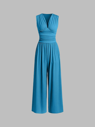 Eastwood and Bloom™ | Charlene – Chic Sleeveless Wide-Leg Jumpsuit