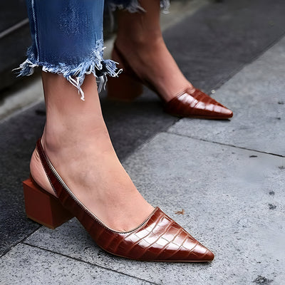 Eastwood and Bloom™ | Elvira - Chic Slingback Shoe with Low Heel