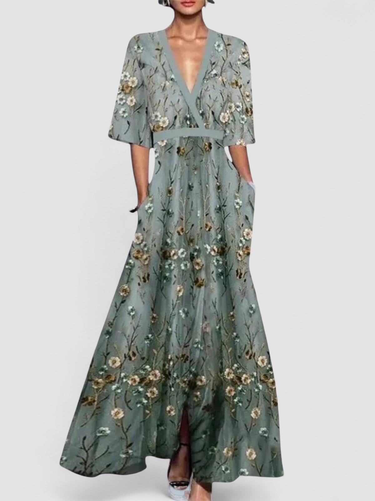Eastwood and Bloom™ | Océane – Elegant Long Dress with Flowers