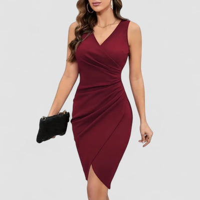 Eastwood and Bloom™ | Waist-Defined Dress with Pleated Details