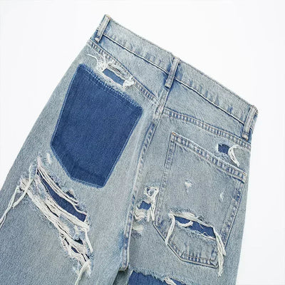 Eastwood and Bloom™ | Jean Patchwork Destroyed