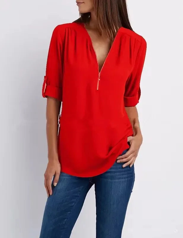Eastwood and Bloom™ | Ronja – Elegant top with zipper
