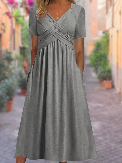 Eastwood and Bloom™ | Evelina – Comfortable V-Neck Dress