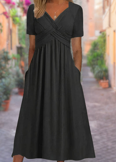 Eastwood and Bloom™ | Evelina – Comfortable V-Neck Dress