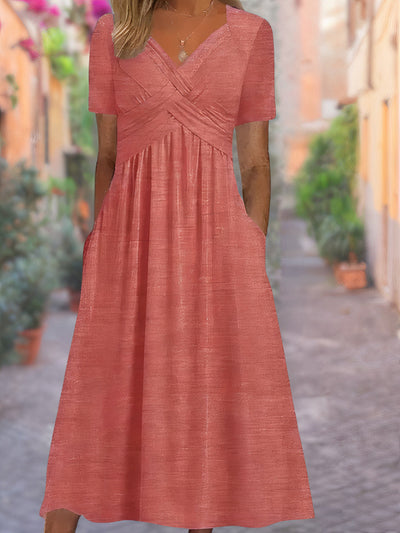 Eastwood and Bloom™ | Evelina – Comfortable V-Neck Dress