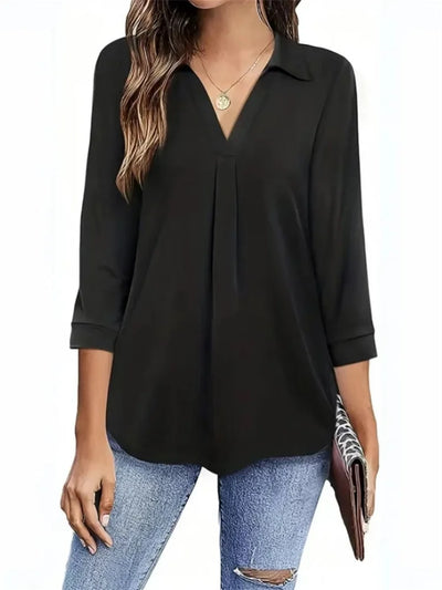 Eastwood and Bloom™ | Linnea – Elegant everyday top with V-neck
