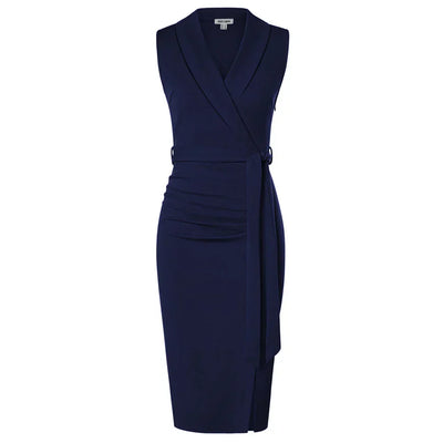 Eastwood and Bloom™ | Elegant wrap dress with tie belt