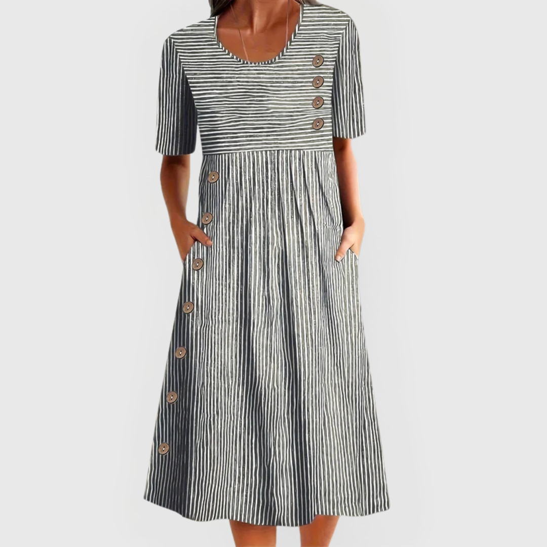 Eastwood and Bloom™ | Celine – Striped Midi Dress
