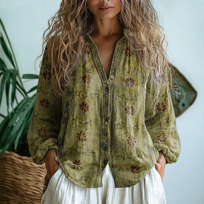 Eastwood and Bloom™ | Dorothea – Relaxed Patterned Blouse