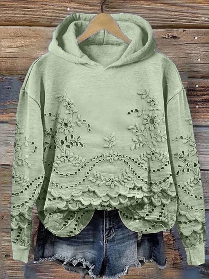 Eastwood and Bloom™ | Amélie – Floral Textured Hoodie