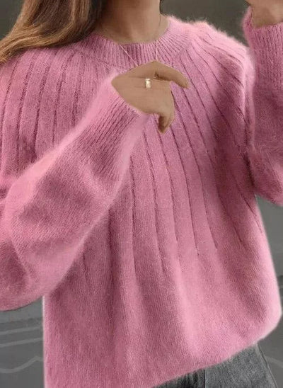 Eastwood and Bloom™ | Shereen – Round Neck Fluffy Sweater