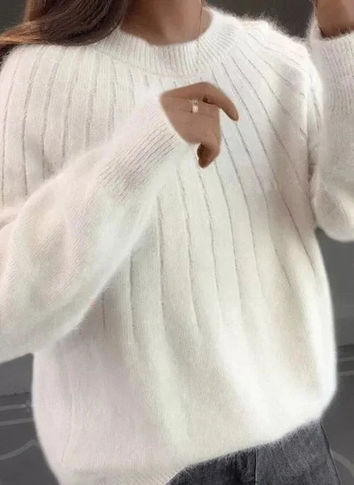 Eastwood and Bloom™ | Shereen – Round Neck Fluffy Sweater